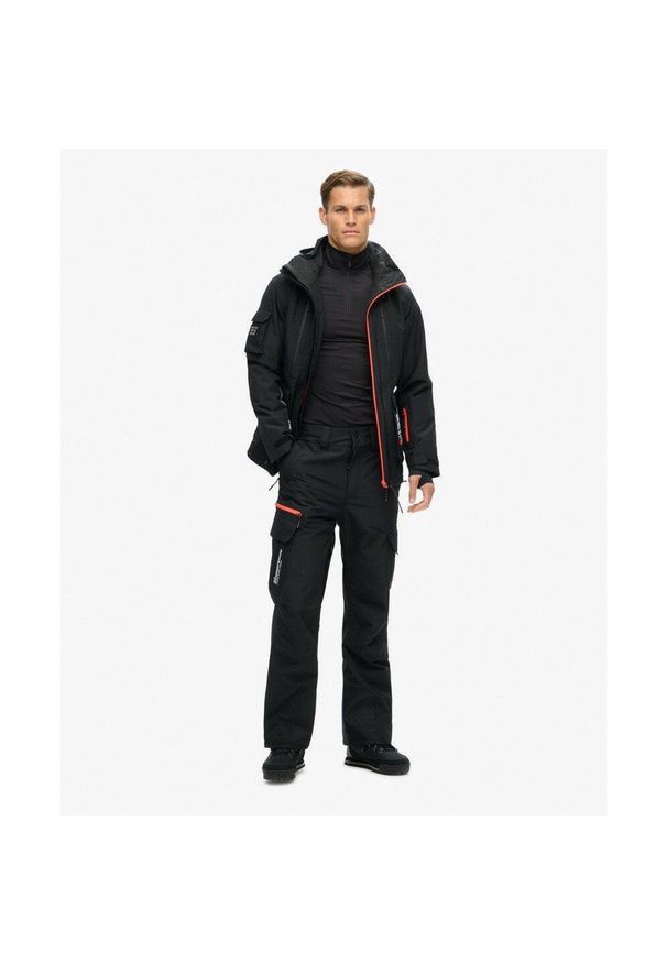 Superdry - Ostateczne spodnie ratunkowe do narciarstwa. Kolor: czarny. Długość rękawa: długi rękaw