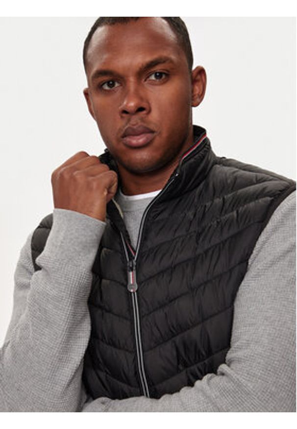 Tom Tailor Kamizelka 1041310 Czarny Regular Fit. Kolor: czarny. Materiał: syntetyk