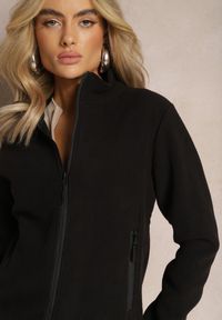 Renee - Czarna Polarowa Bluza Zasuwana z Kołnierzem Incala. Kolor: czarny. Materiał: polar. Styl: sportowy #5