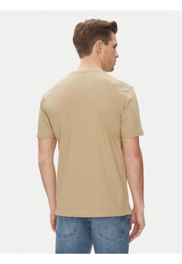 BOSS T-Shirt H-Thompson 59 50524998 Beżowy Regular Fit. Kolor: beżowy. Materiał: bawełna