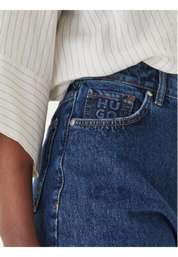 Hugo - HUGO Szorty jeansowe Gelita_2 50559976 Granatowy Regular Fit. Kolor: niebieski. Materiał: bawełna