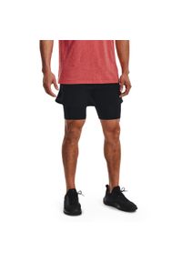 Spodenki męskie Under Armour Peak Woven 2in1. Kolor: czarny. Sport: fitness #1