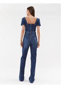 Guess Kombinezon W3YD53 D4H77 Granatowy Regular Fit. Kolor: niebieski. Materiał: jeans #4
