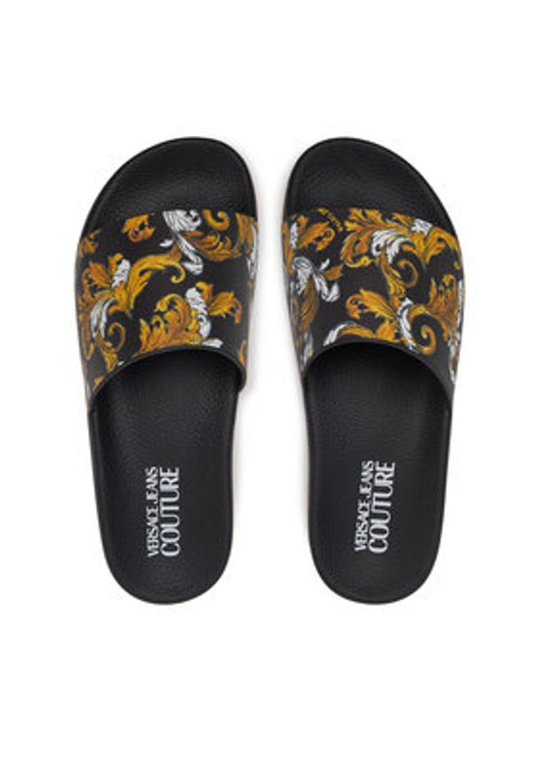 Versace Jeans Couture Klapki 78VA3SQ3 Czarny. Kolor: czarny. Materiał: syntetyk