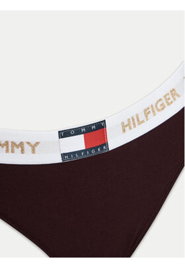 TOMMY HILFIGER - Tommy Hilfiger Stringi UW0UW05655 Bordowy. Kolor: czerwony. Materiał: bawełna