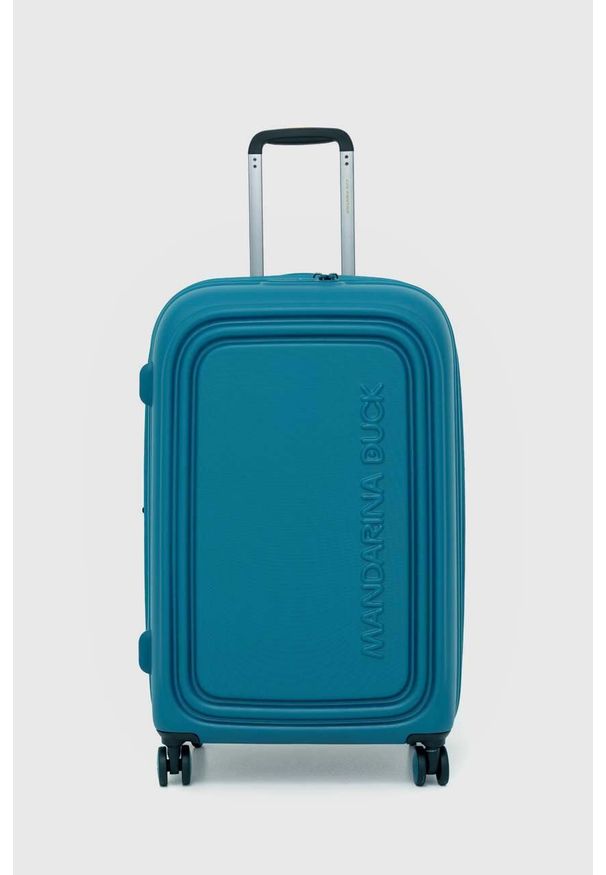 Mandarina Duck walizka kolor turkusowy. Kolor: turkusowy
