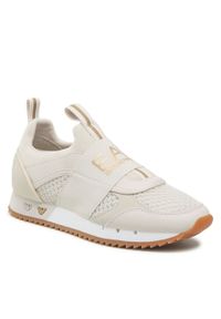 Sneakersy EA7 Emporio Armani X8X100 XK256 R350 Moonbeam/Gold. Kolor: beżowy. Materiał: skóra #1