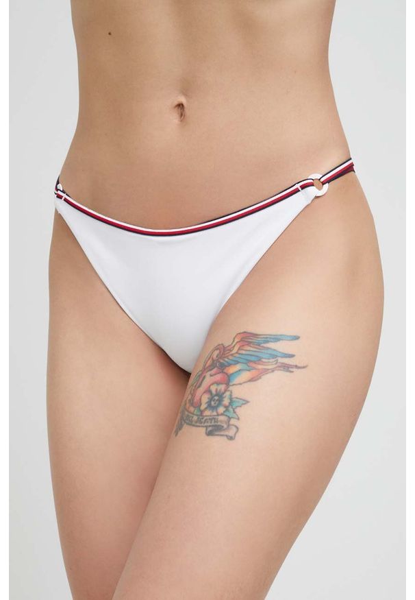 TOMMY HILFIGER - Tommy Hilfiger figi kąpielowe kolor biały. Kolor: biały. Materiał: włókno, materiał