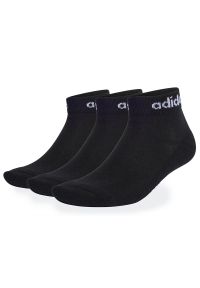 Adidas - Skarpety adidas Sportswear Think Linear Ankle Socks 3Pairs IC1305 - czarne. Kolor: czarny. Materiał: bawełna, poliester, elastan, materiał, nylon
