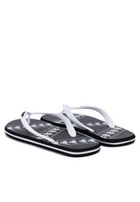 Kappa Japonki 371D2SW BLACK - WHITE Kolorowy. Materiał: syntetyk, materiał. Wzór: kolorowy #6