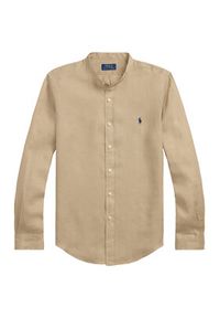 Polo Ralph Lauren Koszula 710968925004 Beżowy Slim Fit. Typ kołnierza: polo. Kolor: beżowy. Materiał: len #3
