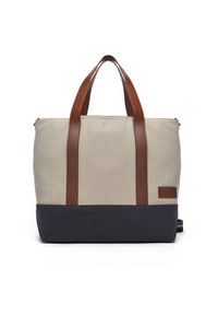 TOMMY HILFIGER - Tommy Hilfiger Torba Th Casual Tote AM0AM13368 Beżowy. Kolor: beżowy. Materiał: materiał #5