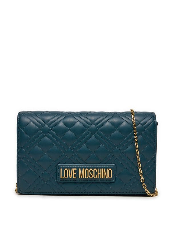 Love Moschino - LOVE MOSCHINO Torebka JC4079PP1LLA0815 Turkusowy. Kolor: turkusowy. Materiał: skórzane