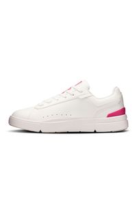 On - ON The Roger Advantage White | Pink Sneakersy damskie. Okazja: na co dzień, na spacer. Kolor: biały. Materiał: skóra. Szerokość cholewki: normalna. Sport: tenis, turystyka piesza #4