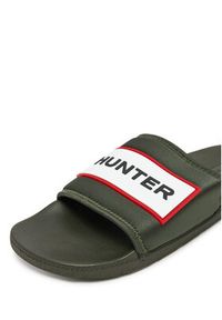 Hunter Klapki M-865993 Khaki. Kolor: brązowy. Materiał: materiał