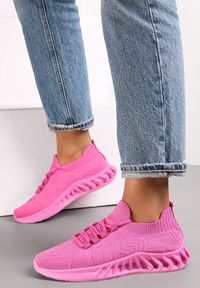 Renee - Różowe Buty Sportowe Anatylus. Zapięcie: bez zapięcia. Kolor: różowy. Materiał: materiał. Szerokość cholewki: normalna #1