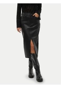Vero Moda Spódnica z imitacji skóry Veri 10311707 Czarny Regular Fit. Kolor: czarny. Materiał: skóra #1