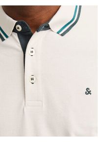 Jack & Jones Polo Paulos 12136668 Beżowy Slim Fit. Typ kołnierza: polo. Kolor: beżowy. Materiał: bawełna #4