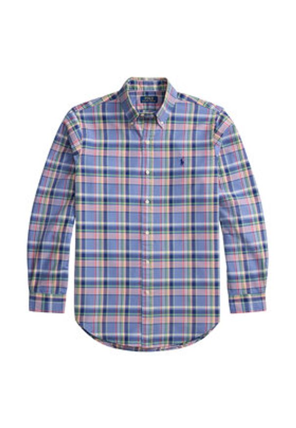 Polo Ralph Lauren Koszula 710922273005 Niebieski Custom Fit. Typ kołnierza: polo. Kolor: niebieski. Materiał: bawełna