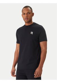 Karl Lagerfeld - KARL LAGERFELD T-Shirt 755710 562224 Granatowy Regular Fit. Typ kołnierza: dekolt w karo. Kolor: niebieski. Materiał: bawełna #1