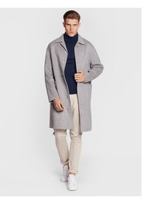 Calvin Klein Płaszcz wełniany K10K109549 Szary Regular Fit. Kolor: szary. Materiał: wełna