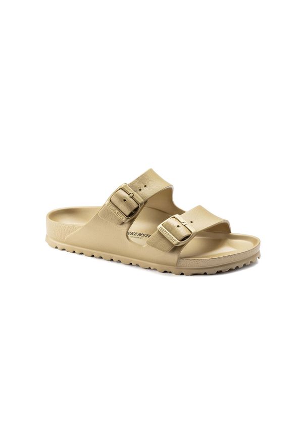Klapki damskie Birkenstock Arizona Eva. Zapięcie: bez zapięcia. Kolor: żółty. Materiał: materiał, syntetyk. Sezon: lato. Sport: turystyka piesza