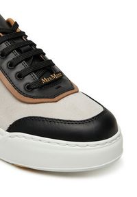 Max Mara Sneakersy Maxi 2524766071650 Écru. Kolor: beżowy. Materiał: zamsz, skóra #4