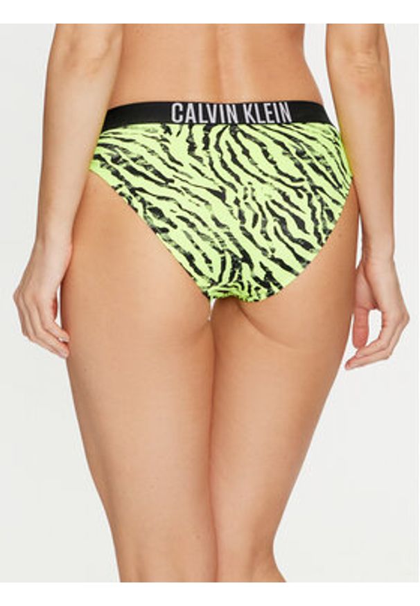 Calvin Klein Swimwear Dół od bikini KW0KW02337 Zielony. Kolor: zielony. Materiał: syntetyk