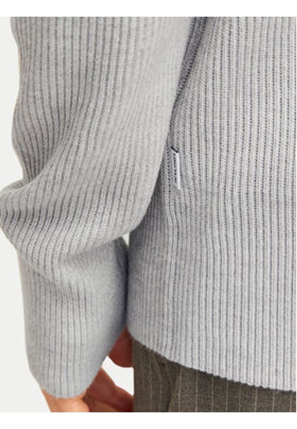Jack & Jones - Jack&Jones Sweter Perfect 12257771 Szary Regular Fit. Kolor: szary. Materiał: bawełna