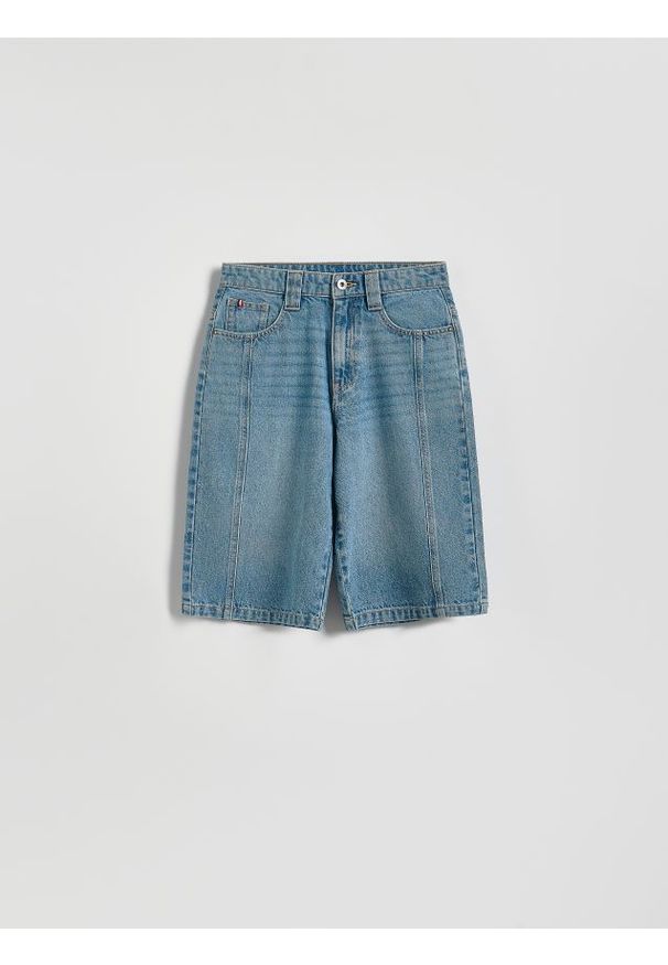 Reserved - Jeansowe szorty - niebieski. Kolor: niebieski. Materiał: jeans