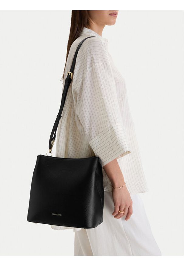 Gino Rossi - GINO ROSSI Torebka TYLO-182 Czarny. Kolor: czarny. Materiał: skórzane