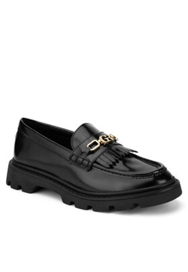 Gino Rossi Loafersy MALA-115991 Czarny. Kolor: czarny. Materiał: lakier, skóra
