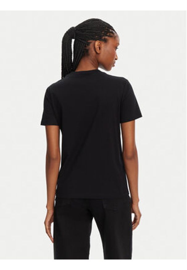 Versace Jeans Couture T-Shirt 78HAHE02 Czarny Regular Fit. Kolor: czarny. Materiał: bawełna