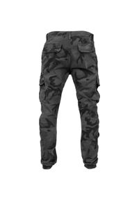 Urban Classics - Męskie Spodnie Joggingowe Camo Cargo. Kolor: brązowy, zielony, szary, wielokolorowy