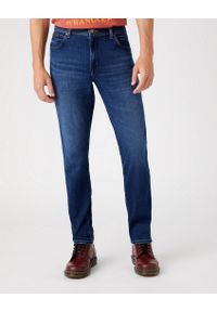 Wrangler - WRANGLER TEXAS SLIM MĘSKIE SPODNIE JEANSOWE BLUE SILK W12SCV39Z 112145789