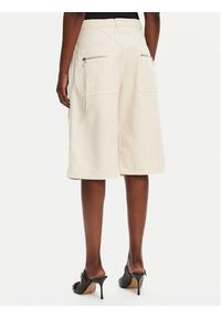 Pinko - PINKO Bermudy Pascal 105245 A2M8 Beżowy Relaxed Fit. Kolor: beżowy. Materiał: bawełna #4