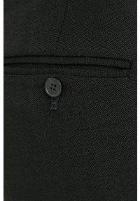 VICTORIA BECKHAM - Victoria Beckham spodnie damskie kolor czarny proste high waist. Okazja: na co dzień. Stan: podwyższony. Kolor: czarny. Materiał: tkanina. Styl: casual #4