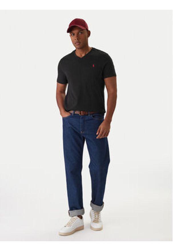 Polo Ralph Lauren T-Shirt 710671453124 Czarny Custom Slim Fit. Typ kołnierza: polo. Kolor: czarny. Materiał: bawełna