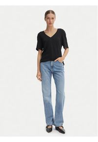 BOSS T-Shirt C_Ela_1 50538645 Czarny Oversize. Kolor: czarny. Materiał: len #3