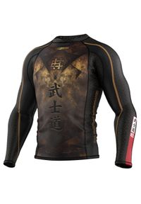 Koszulka sportowa męska Rashguard do MMA EXTREME HOBBY BUSHIDO. Kolor: czarny. Materiał: poliester, elastan. Długość rękawa: długi rękaw. Długość: długie. Styl: sportowy #1