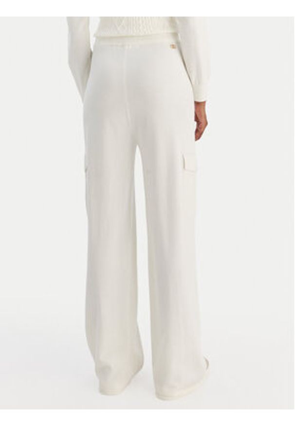 Liu Jo Spodnie materiałowe TF5041 MS75L Écru Regular Fit. Materiał: syntetyk