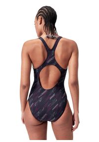 Strój Kąpielowy Speedo Hyperboom Allover Medalist – Czarno-Różowy – Rozmiar 28. Kolor: czarny