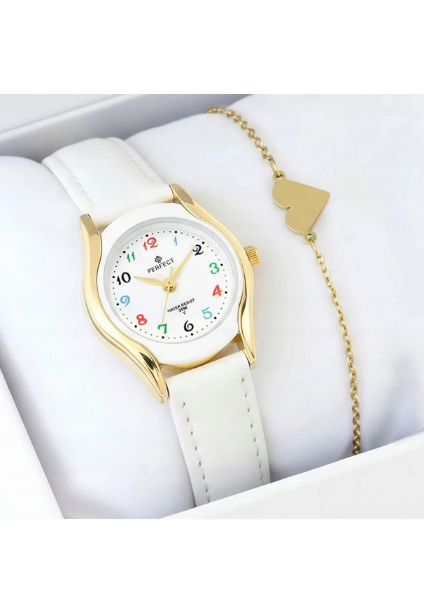 Perfect Zestaw dziecięcy na Komunię zegarek PERFECT - BLANCA LP223-3A + bransoletka