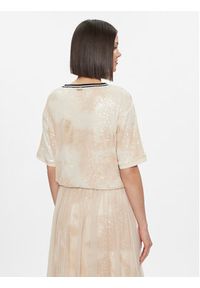 Liu Jo Bluzka TA4060 J4623 Beżowy Regular Fit. Kolor: beżowy. Materiał: syntetyk #4