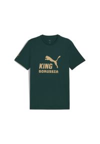 Puma - Męska koszulka Borussia Mönchengladbach KING z logo PUMA Dark Myrtle Gold Green. Kolor: zielony, wielokolorowy, żółty. Sport: piłka nożna