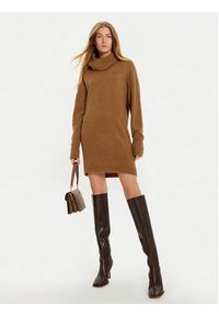 Liu Jo Sukienka dzianinowa WF4430 MA49P Brązowy Regular Fit. Kolor: brązowy. Materiał: syntetyk #2
