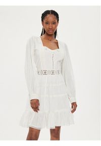 TwinSet - TWINSET Sukienka letnia 241TT2033 Écru Regular Fit. Materiał: bawełna. Sezon: lato