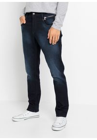 bonprix - Dżinsy ze stretchem Slim Fit Straight. Kolor: niebieski