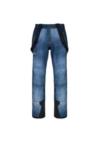 Męskie softshellowe spodnie narciarskie Kilpi JEANSO-M. Kolor: niebieski. Materiał: jeans, softshell. Sport: narciarstwo