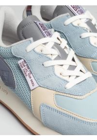 Big-Star - Sneakersy damskie ze skóry naturalnej zamszowej niebieskie RR274997 400. Nosek buta: okrągły. Zapięcie: sznurówki. Kolor: niebieski. Materiał: zamsz, skóra #2